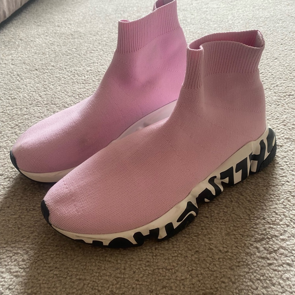 Balenciaga Pink Sock Sneakers